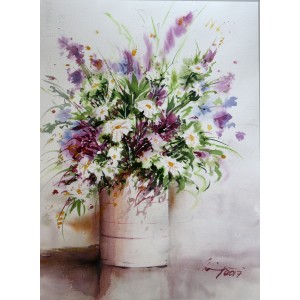 Shaima umer, 10 x 14 Inch, Water Color on Paper, Floral Painting, AC-SHA-016